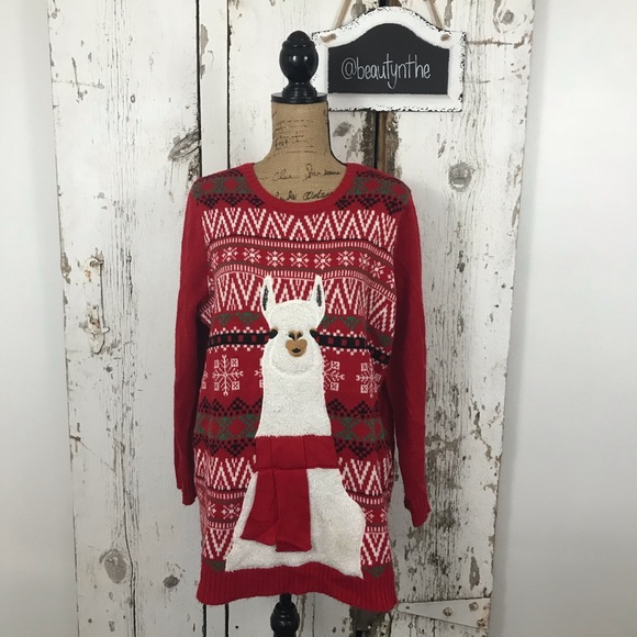 holiday times Sweaters - Holiday times llama fair isle Christmas sweater